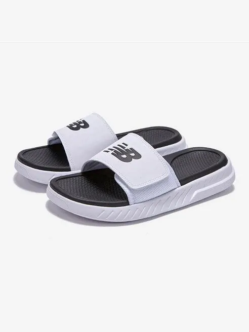 Тапочки cushioning slides 'white' New Balance — изображение 2 из 4, белый/черный