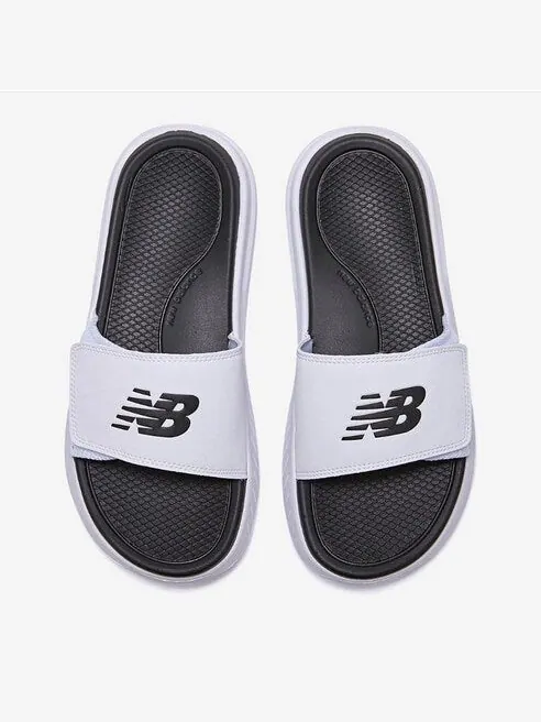 Тапочки cushioning slides 'white' New Balance — изображение 3 из 4, белый/черный