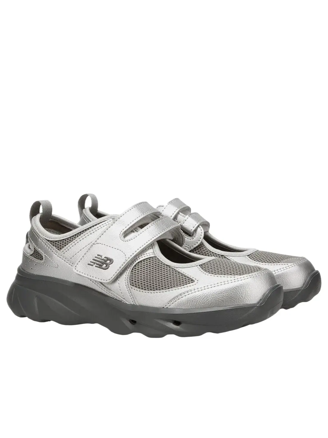 Женские кроссовки с металлическим верхом New Balance Breeze — изображение 3 из 6, серебряный