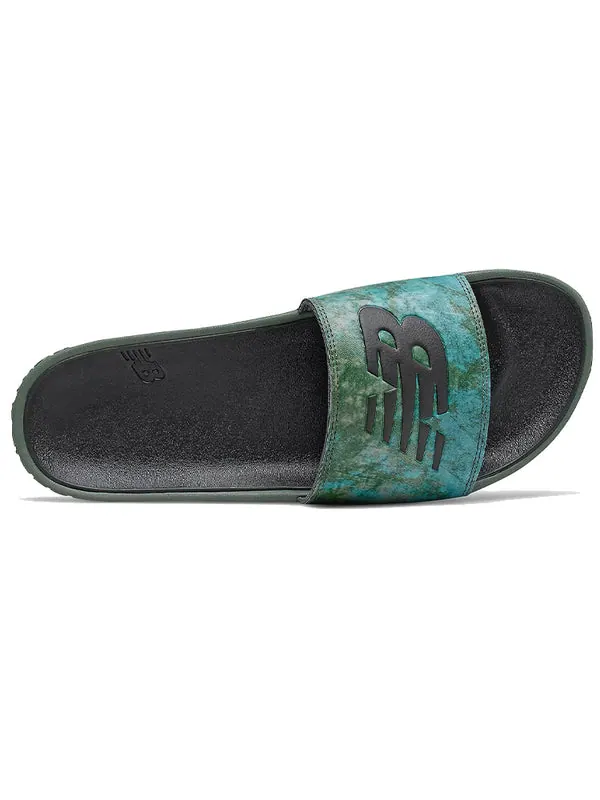 Тапочки 200 slides 'oak leaf green' New Balance — изображение 3 из 4, черный/зеленый