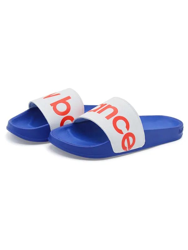 Тапочки 200 slippers white/blue/red New Balance — изображение 3 из 4, белый/синий/красный