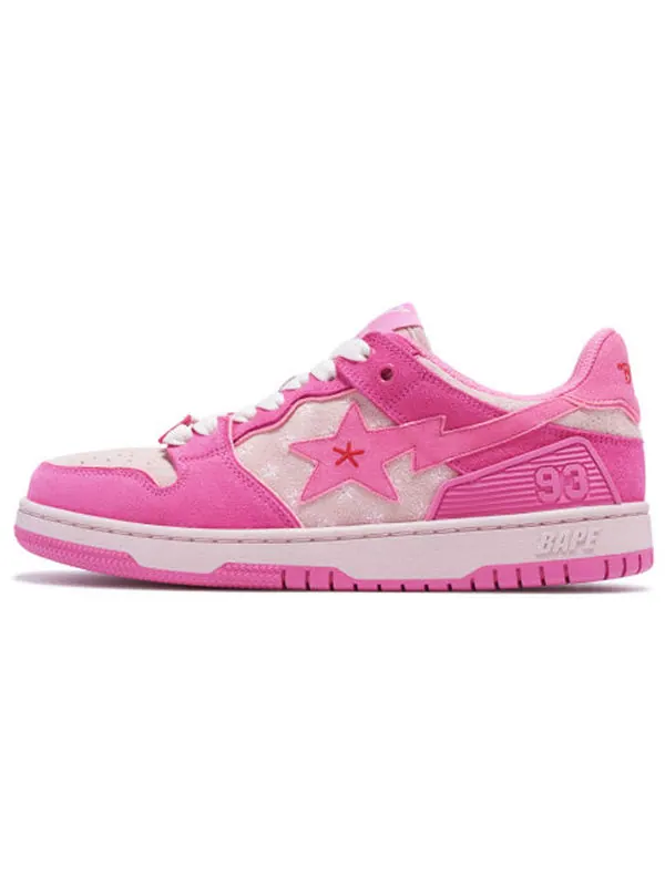 Кроссовки sk8 sta 'pink' A Bathing Ape — изображение 2 из 4, розовый/светлый розовый