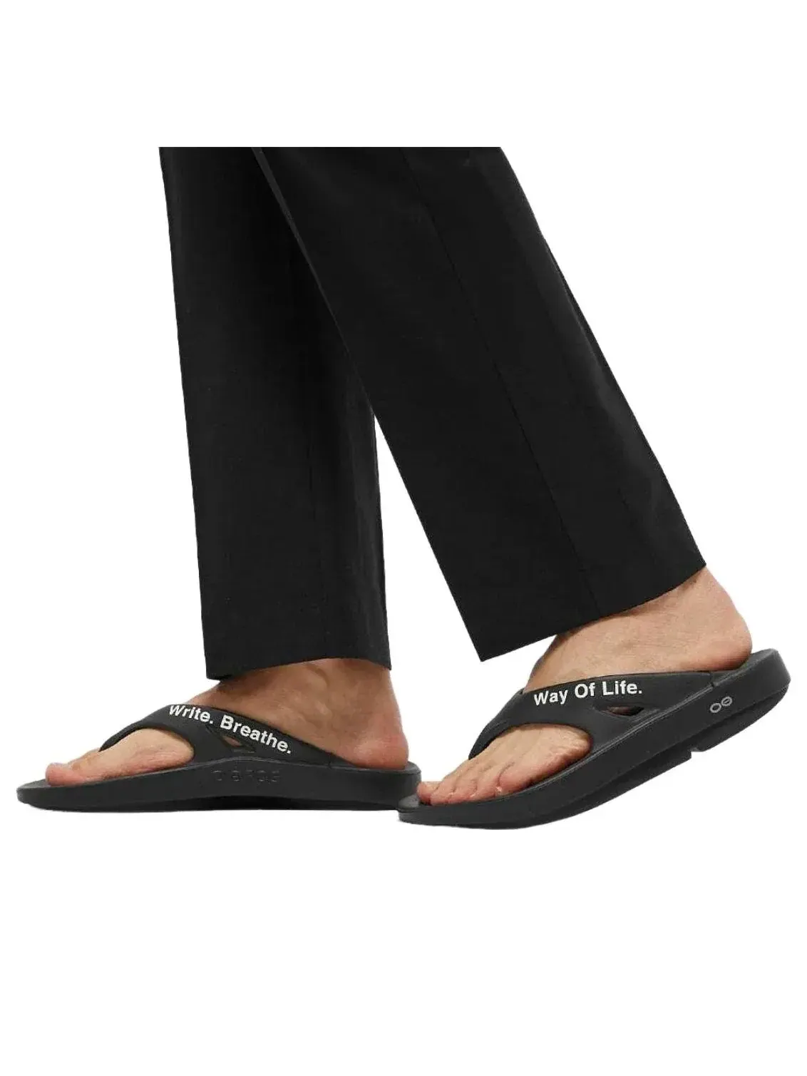 Шлепанцы Oofos x Takahiromiyashita The Soloist Way Of Life Flip-Flop 'Black White' SOF-0012SS22 — изображение 5 из 5, черный