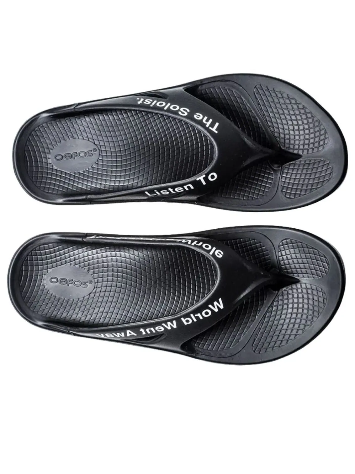 Oofos x Takahiromiyashita The Soloist Listen to The Soloist Flip-Flop 'Black' — изображение 3 из 4, черный