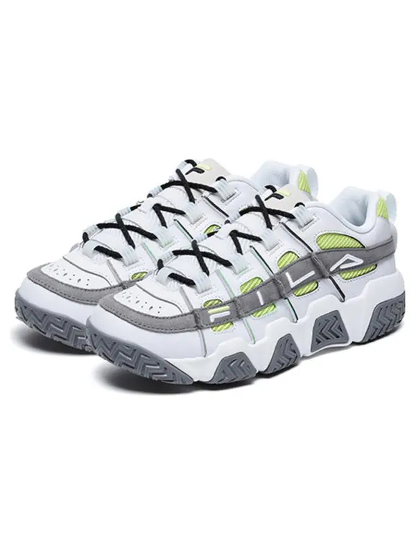 Кроссовки ade barricade sneakers 'white grey' Fila Fusion — изображение 2 из 4, белый/серый/зеленый