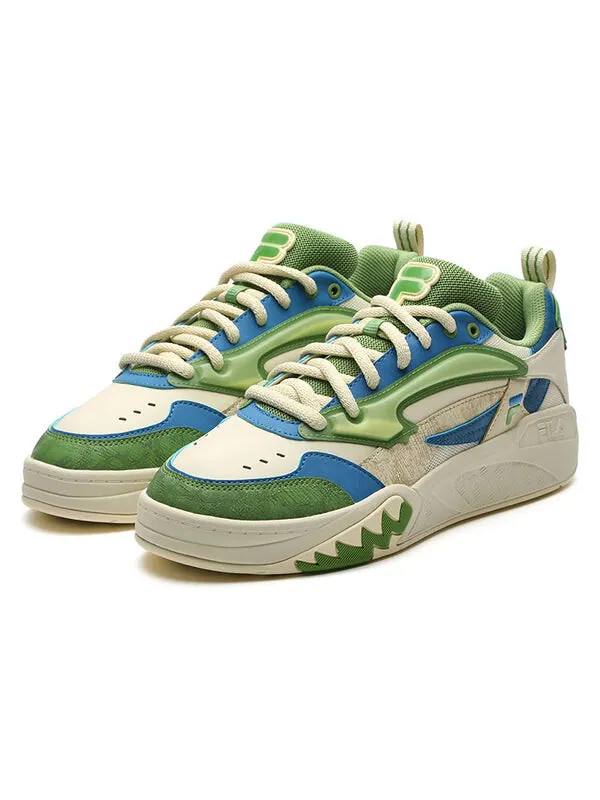 Кроссовки sport vintage basketball shoes 'green beige' Fila Fusion — изображение 2 из 4, зеленый/бежевый/синий