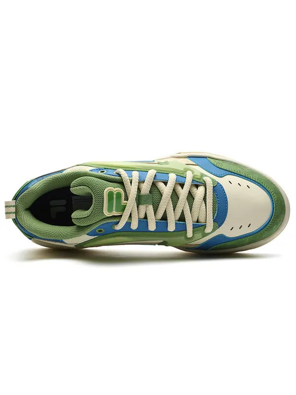 Кроссовки sport vintage basketball shoes 'green beige' Fila Fusion — изображение 3 из 4, зеленый/бежевый/синий