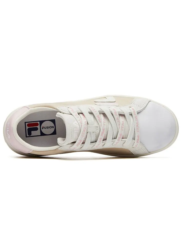 Кеды (WMNS) Fila Fusion Canvas Shoes 'Light Beige Pink' — изображение 4 из 6, розовый