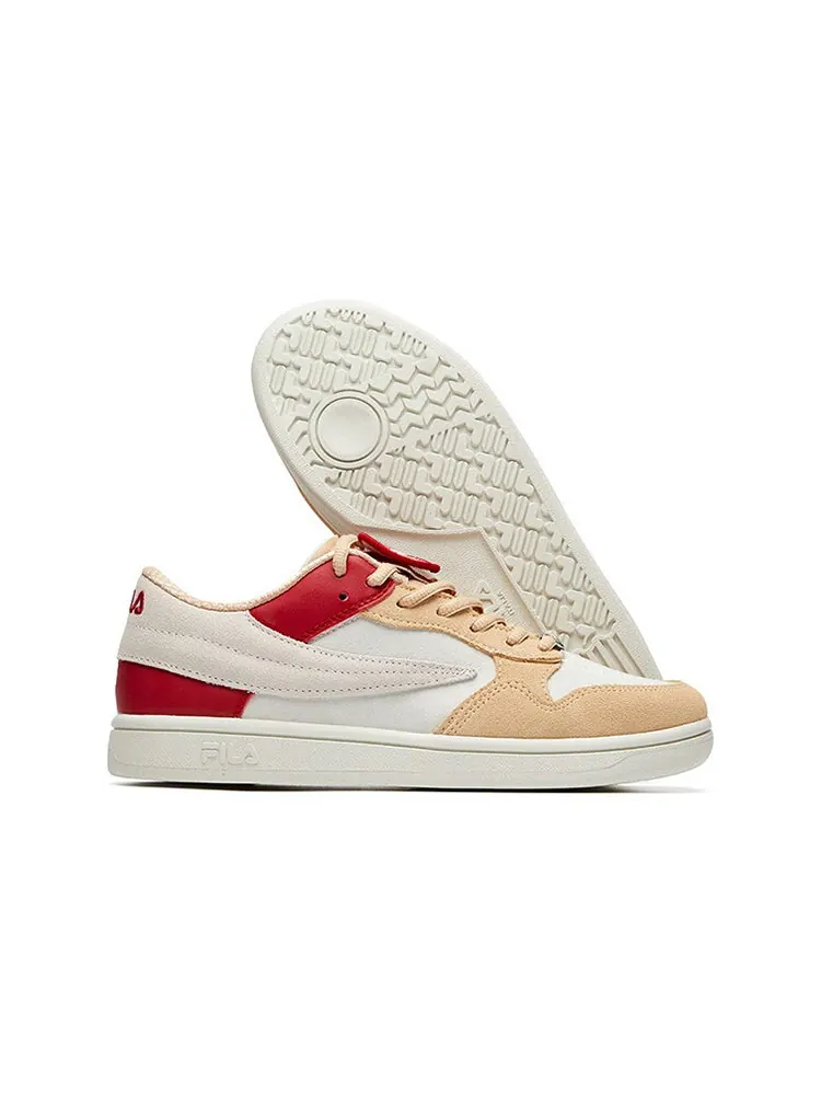 Кеды (WMNS) Fila Fusion Shoes 'Cream Red Pink' — изображение 6 из 6, бежевый