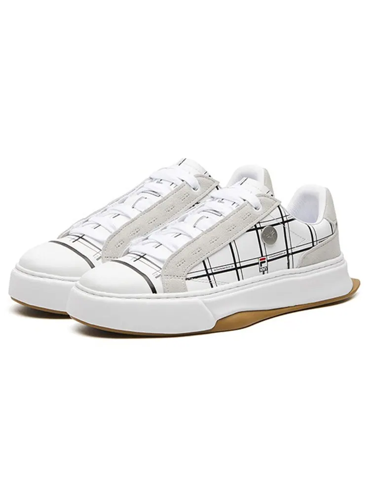 Кеды (WMNS) Fila Fusion Canvas Shoes 'White CheckeRed' — изображение 3 из 6, белый