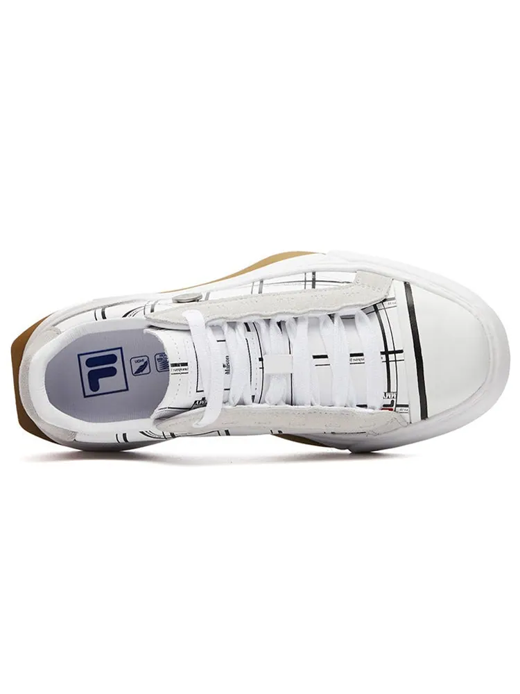 Кеды (WMNS) Fila Fusion Canvas Shoes 'White CheckeRed' — изображение 4 из 6, белый