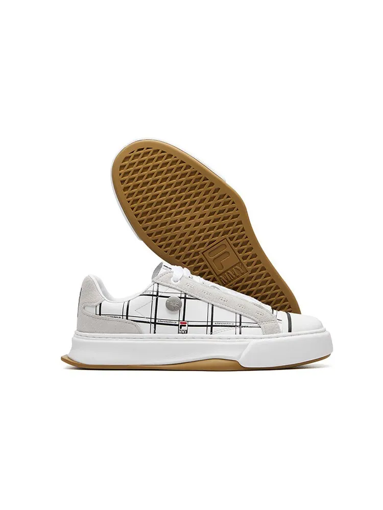 Кеды (WMNS) Fila Fusion Canvas Shoes 'White CheckeRed' — изображение 6 из 6, белый