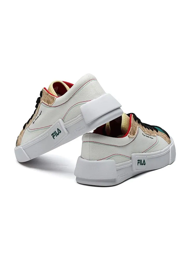 Кеды (WMNS) Fila Fusion Shoes 'Beige Teal White' — изображение 5 из 6, белый