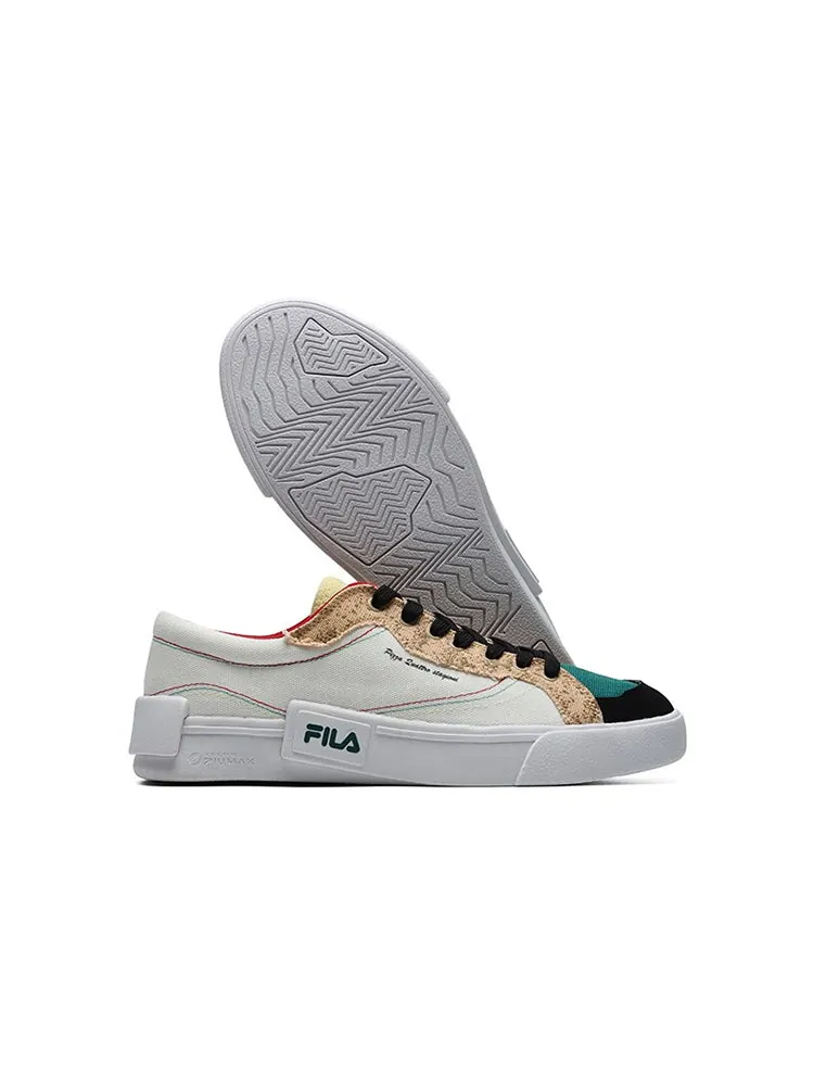 Кеды (WMNS) Fila Fusion Shoes 'Beige Teal White' — изображение 6 из 6, белый