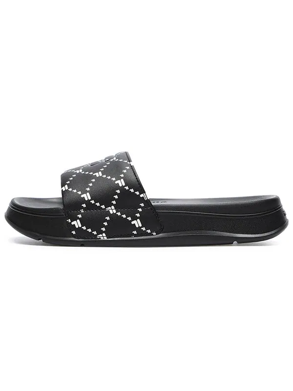 Тапочки como slippers 'black white' Fila Fusion — изображение 2 из 4, черный/белый