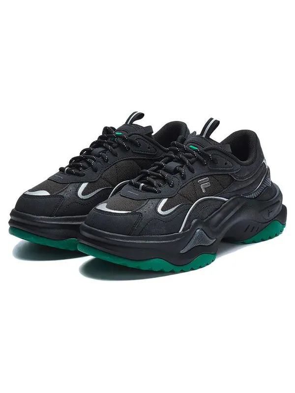 Кроссовки bianco 2 sneakers 'black green' Fila Fusion — изображение 2 из 4, черный/зеленый