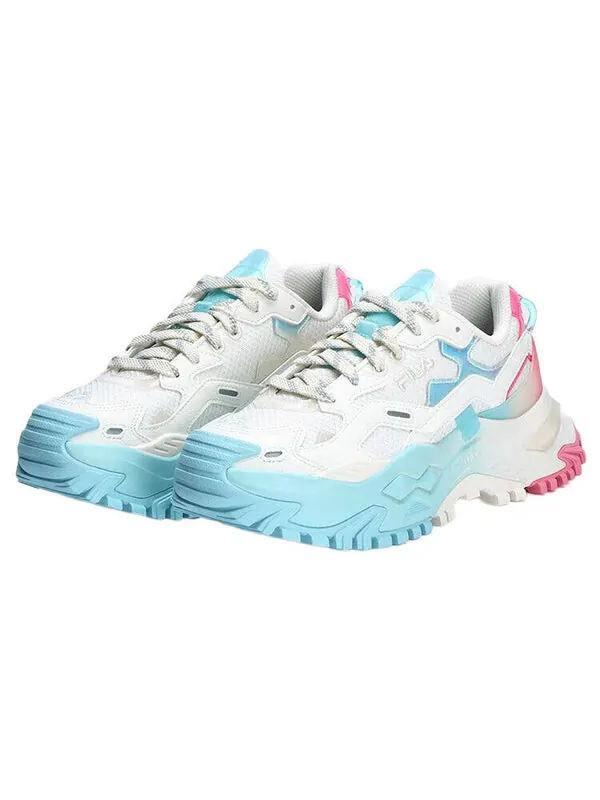 Кроссовки bianco tecno-piumax sneakers 'white blue pink' Fila Fusion — изображение 2 из 4, белый/розовый/синий