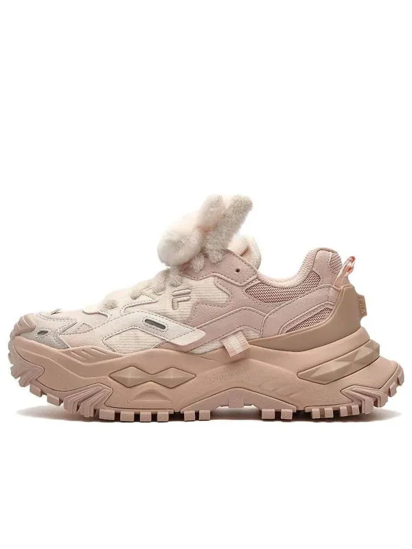 Кроссовки bianco sneakers 'pink white' Fila Fusion