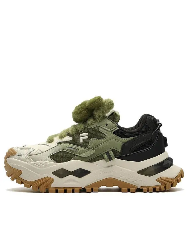 Кроссовки bianco sneakers 'white green black' Fila Fusion
