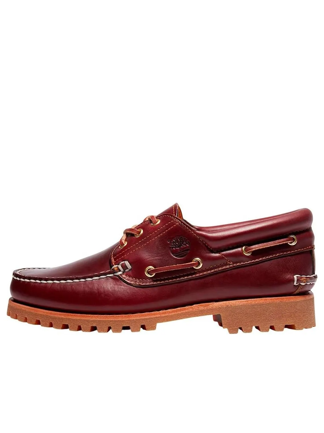 Кроссовки Timberland Authentic 3-Eye Boat 'Burgundy' — изображение 1 из 6, бордовый