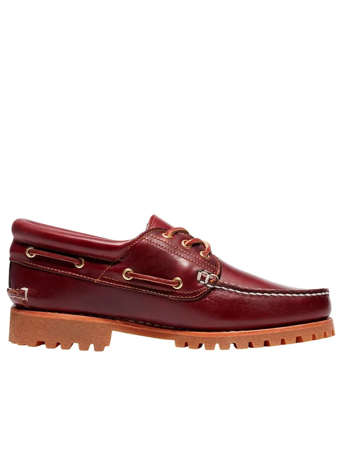 Кроссовки Timberland Authentic 3-Eye Boat 'Burgundy' — изображение 2 из 6, бордовый