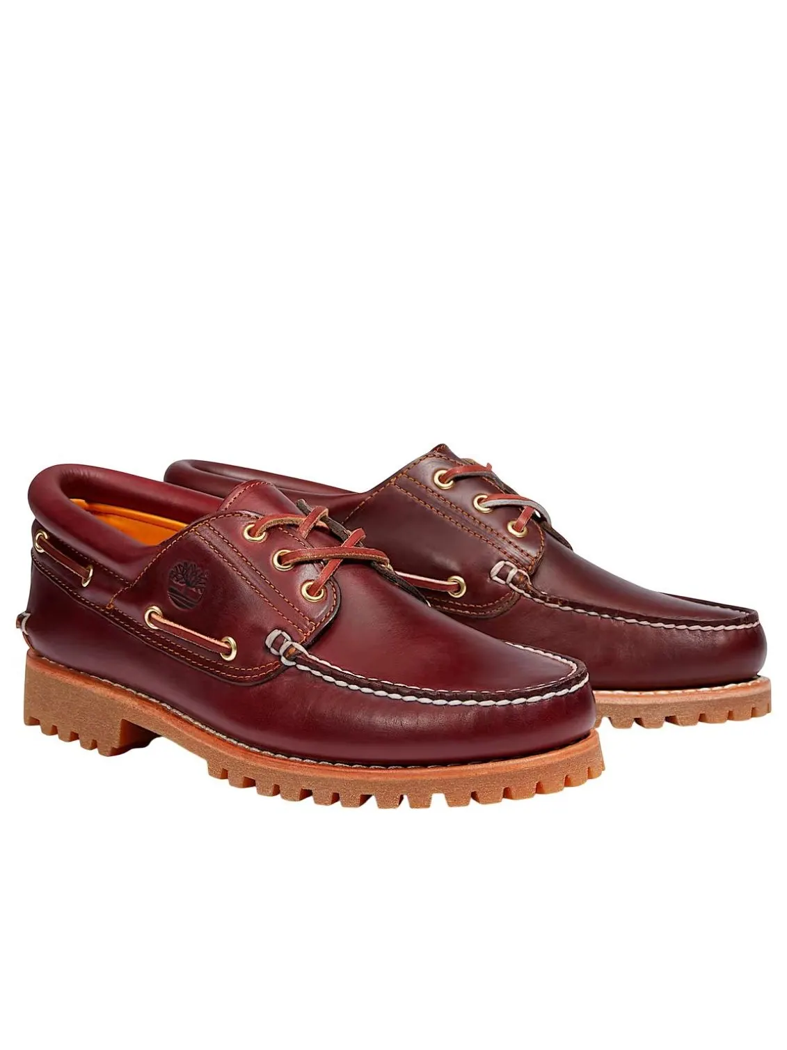 Кроссовки Timberland Authentic 3-Eye Boat 'Burgundy' — изображение 3 из 6, бордовый