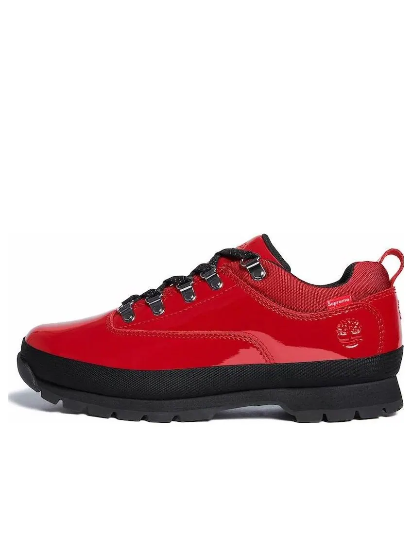Кроссовки Timberland x Supreme Euro Hiker Low 'Patent Leather Red' — изображение 1 из 1, красный/черный