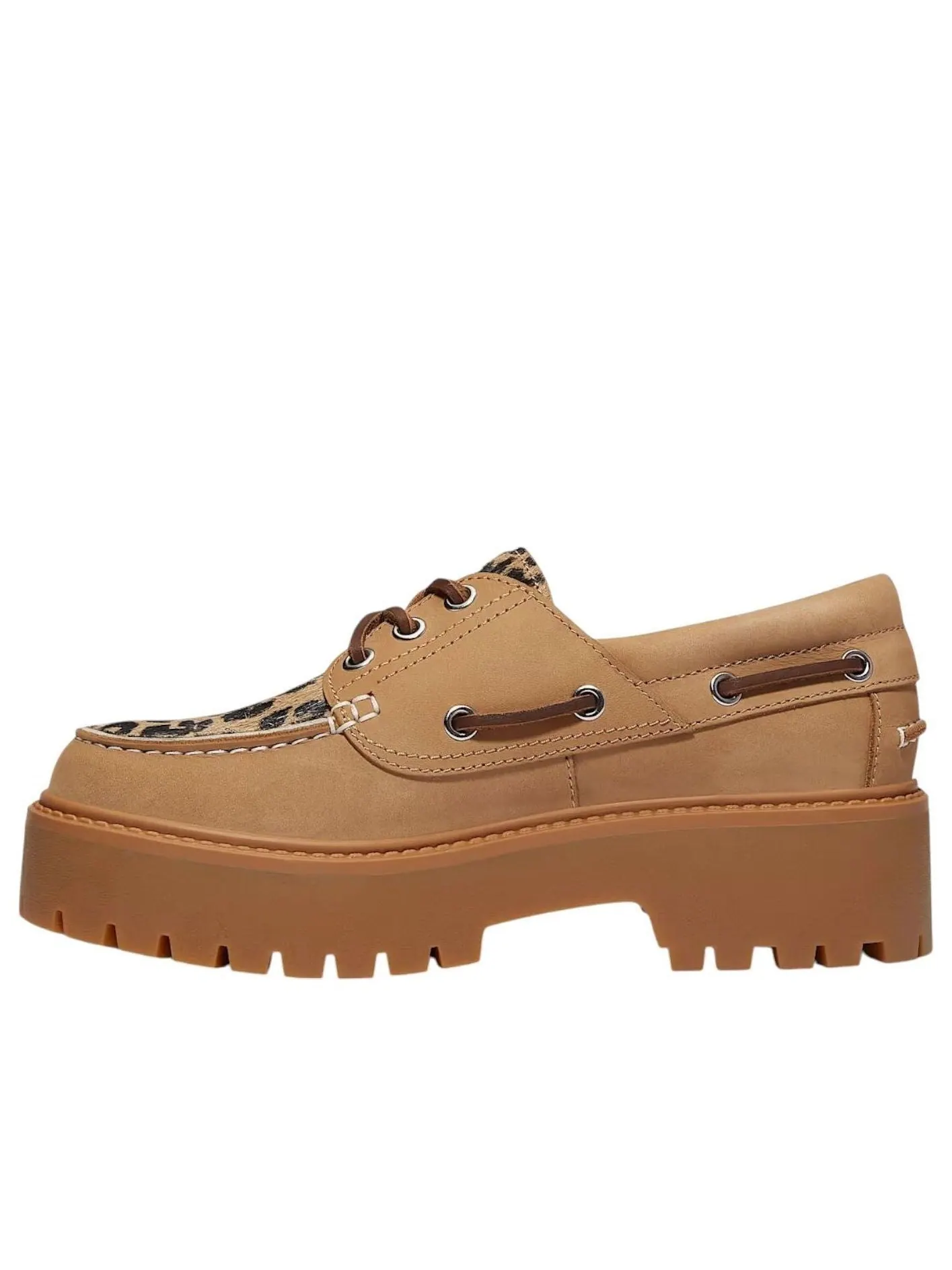 (WMNS) Платформенная лодка Timberland Stone Street с леопардовым принтом