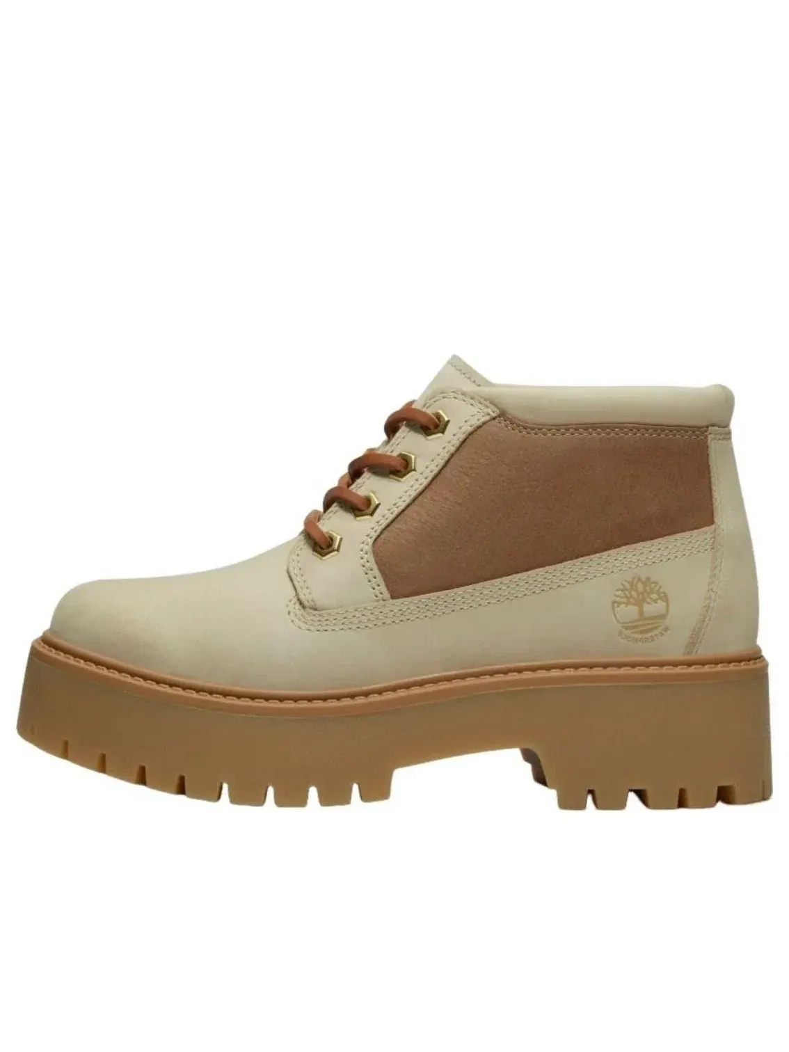 Женские ботильоны на шнуровке Timberland Stone Street Mix Tape — изображение 1 из 5, бежевый