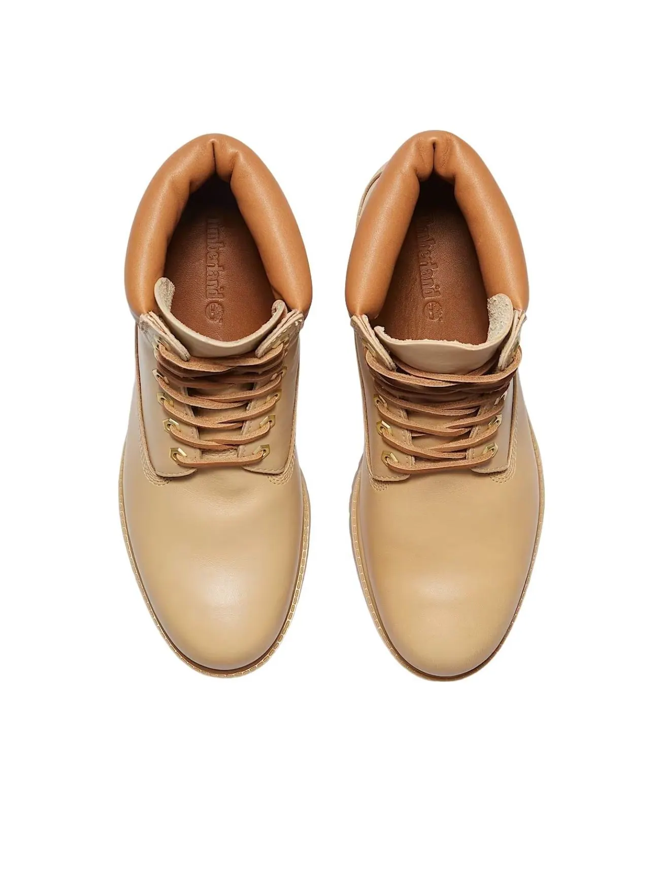 Ботинки Timberland Premium 6 Inch Waterproof 'Beige Leather' — изображение 3 из 5, бежевый