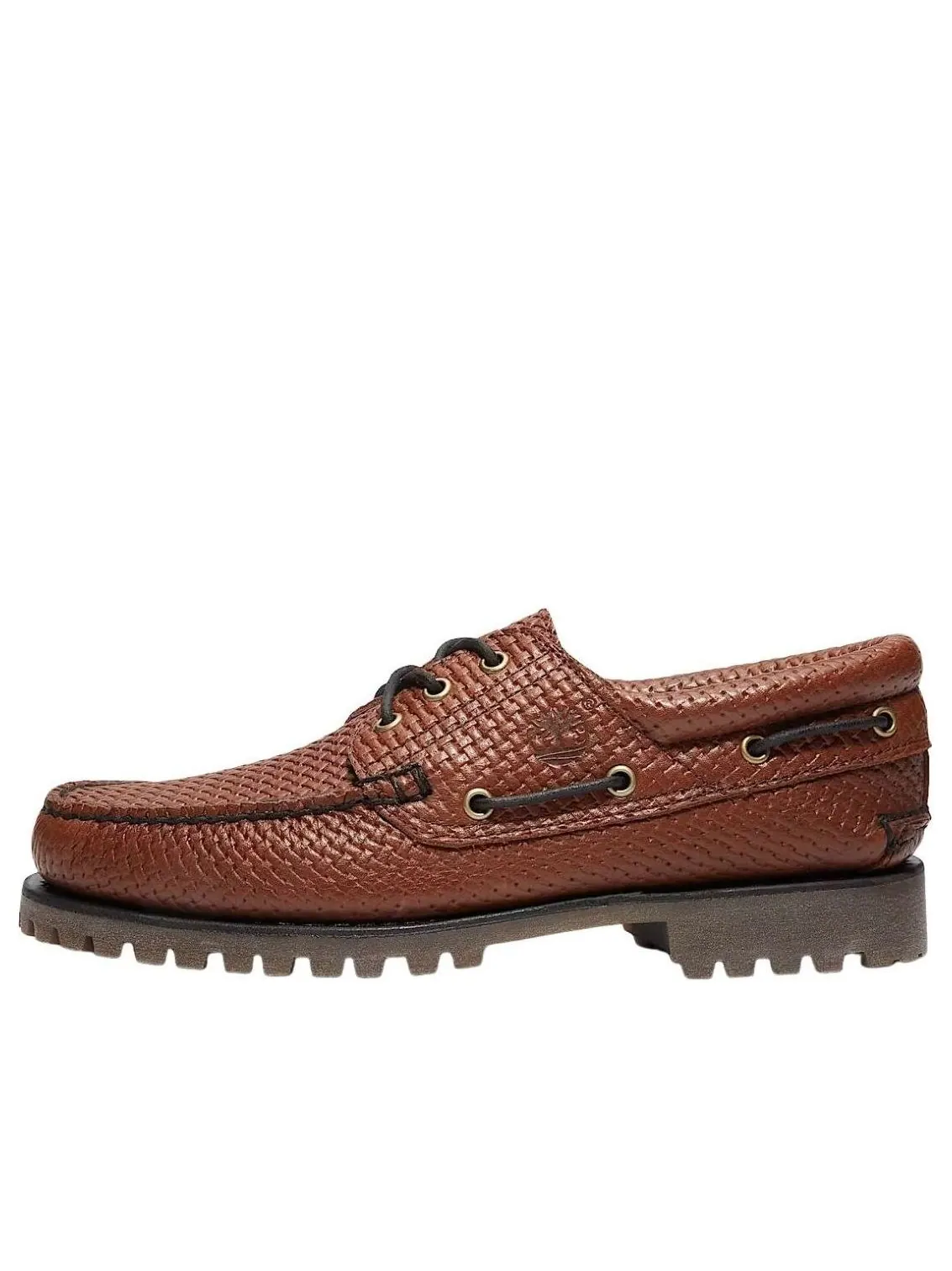 Ботинки Timberland Authentic 3-Eye Lug Handsewn Boat, кожаные — изображение 1 из 5, коричневый