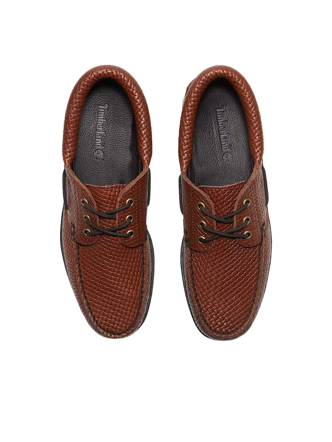 Ботинки Timberland Authentic 3-Eye Lug Handsewn Boat, кожаные — изображение 3 из 5, коричневый