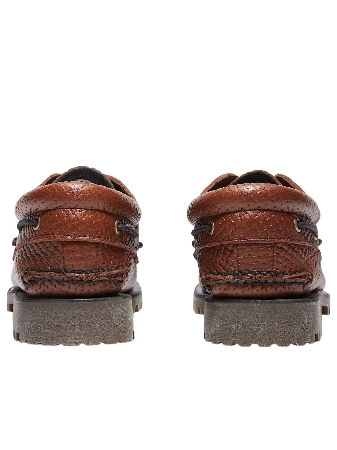 Ботинки Timberland Authentic 3-Eye Lug Handsewn Boat, кожаные — изображение 4 из 5, коричневый