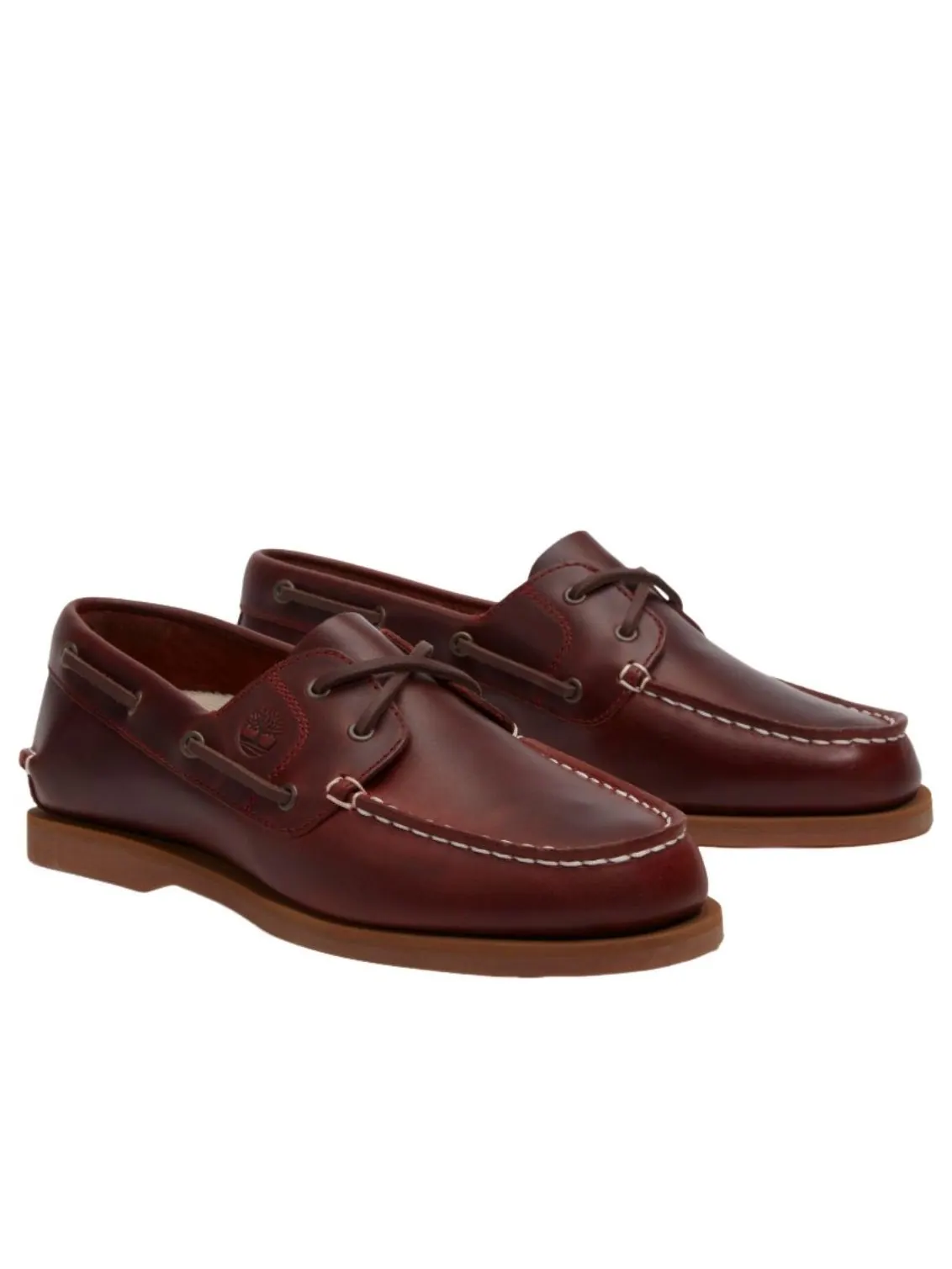 (WMNS) Кроссовки Timberland Classic Boat 'Burgundy Full Grain' — изображение 2 из 5, бордовый