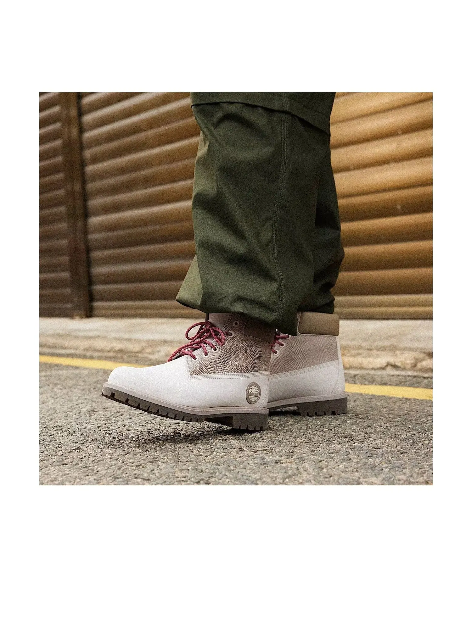 Водонепроницаемые ботинки Timberland 6" Heritage 'Год Змеи' — изображение 6 из 6, серый/белый