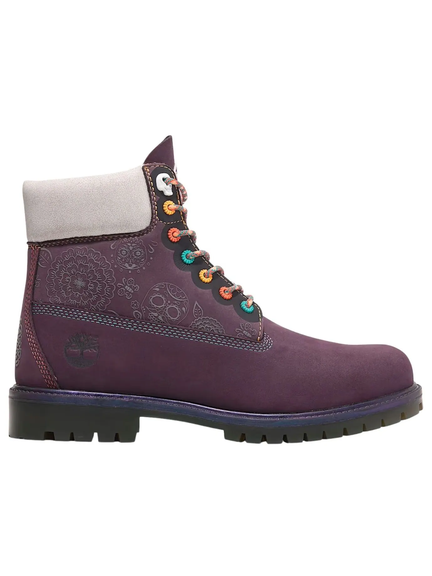 Ботинки Timberland Premium 6-Inch Día De Muertos, водонепроницаемые — изображение 2 из 6, темный фиолетовый