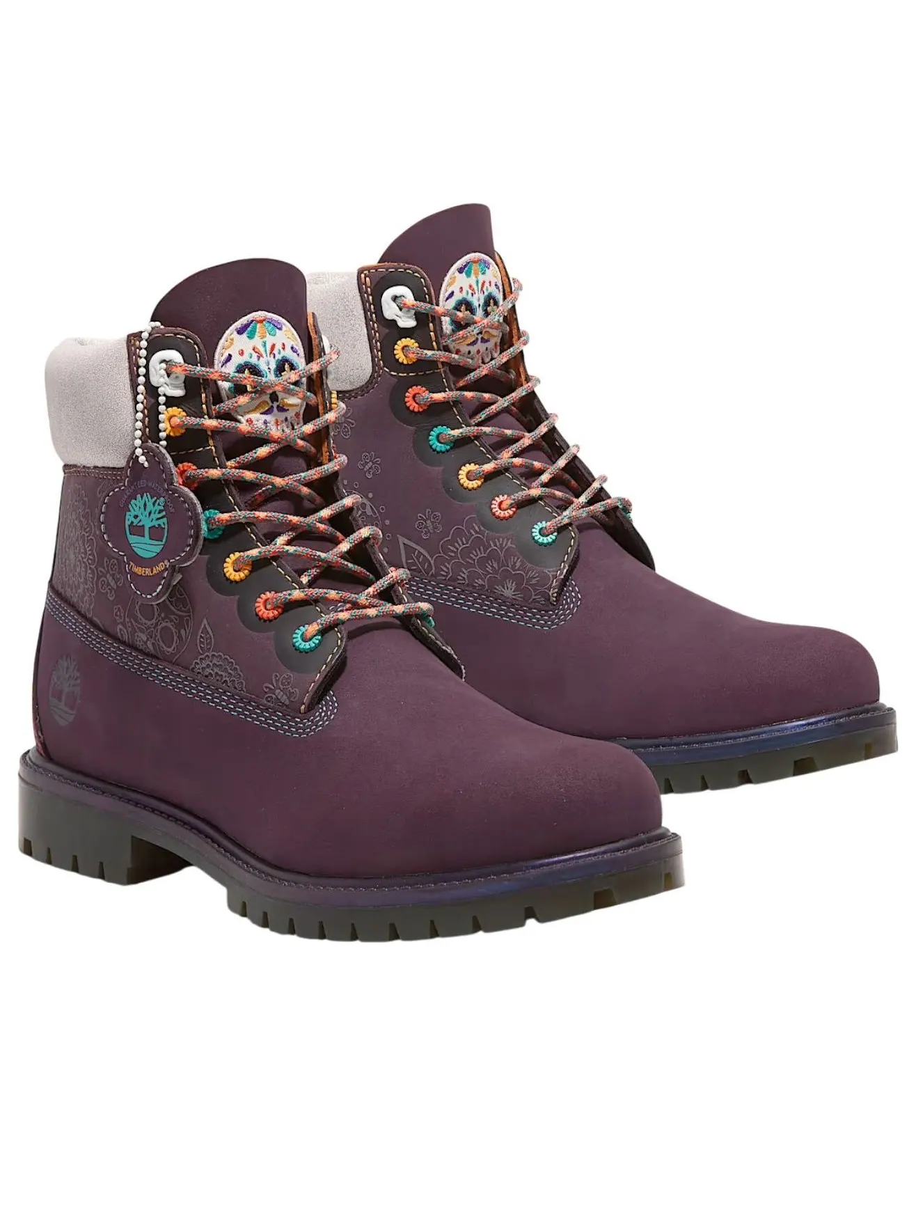 Ботинки Timberland Premium 6-Inch Día De Muertos, водонепроницаемые — изображение 6 из 6, темный фиолетовый