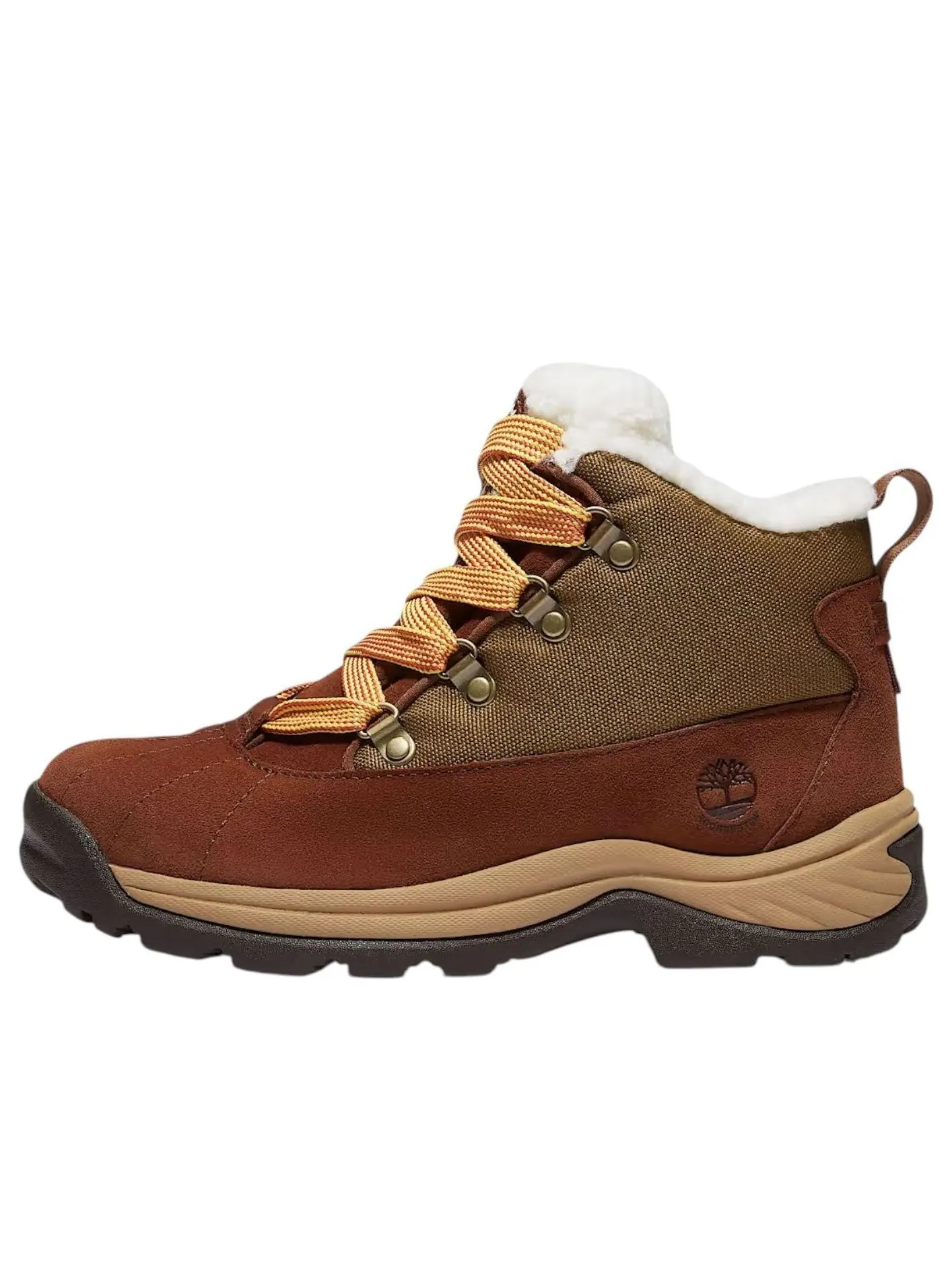 (WMNS) Водонепроницаемые зимние ботинки Timberland White Ledge 'Коричнево-золотой' — изображение 1 из 5