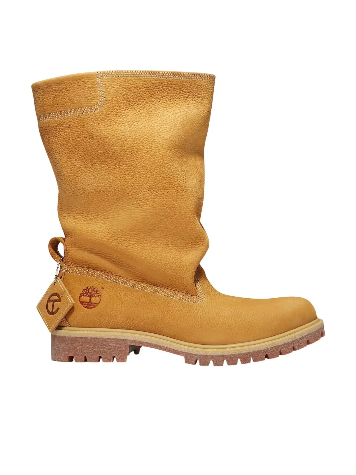 Ботинки Timberland x Telfar Mid Pull On Boot 'Wheat', кожаные — изображение 2 из 7, пшеница