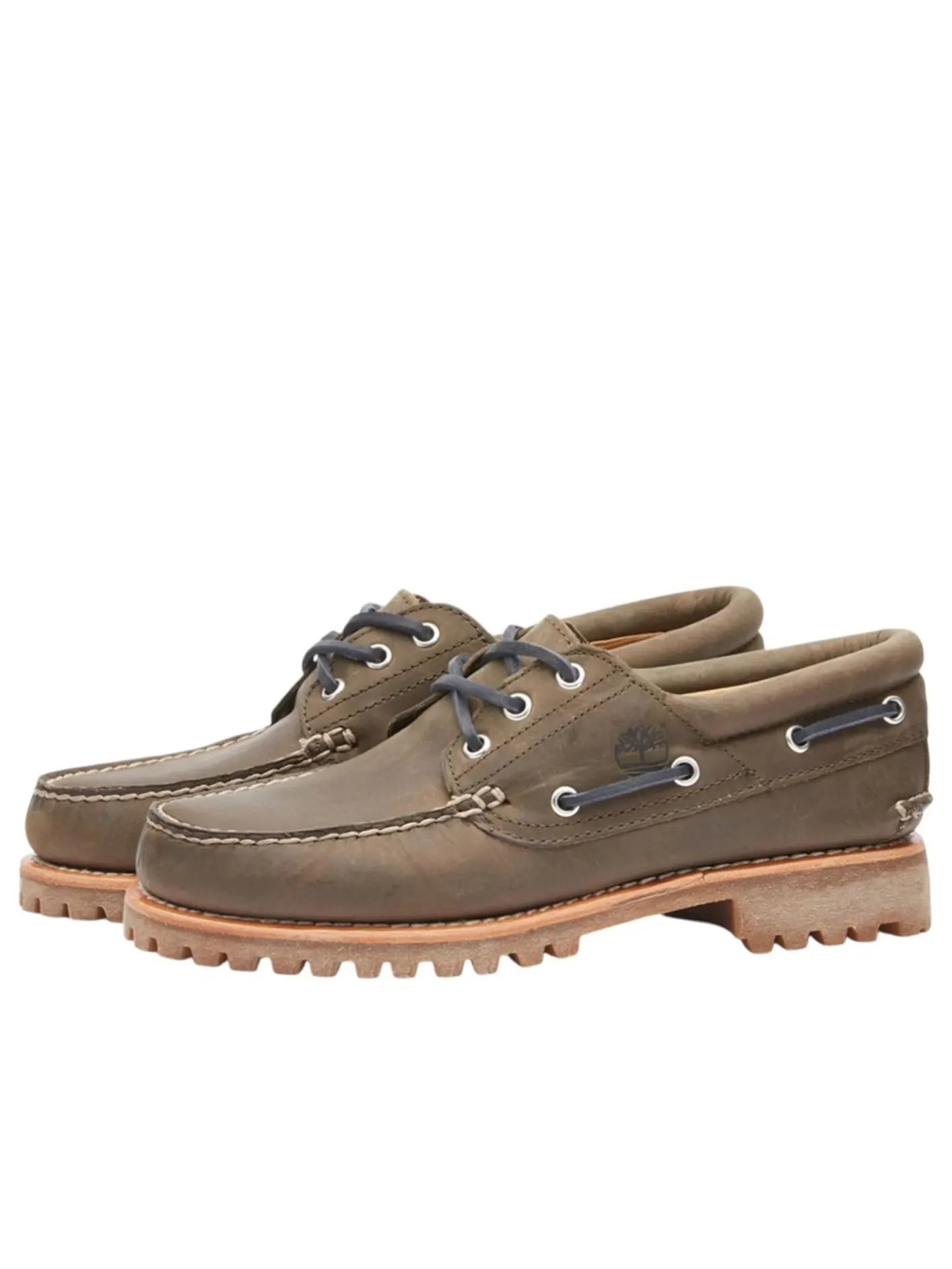 Кроссовки Timberland Authentic 3-Eye Lug 'Olive Full Grain' — изображение 2 из 4, коричневый