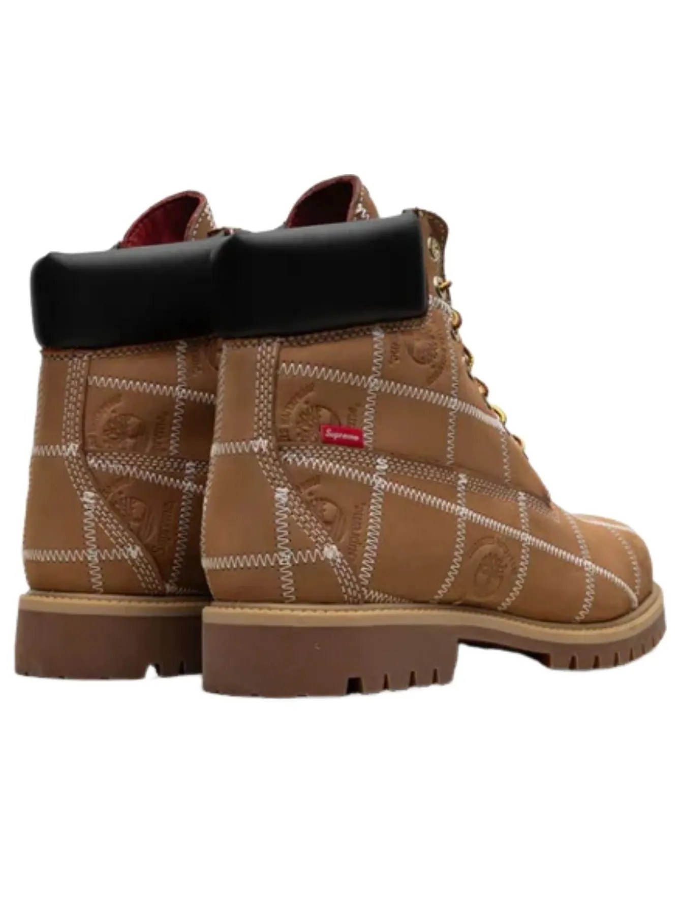 Водонепроницаемые ботинки Timberland x Supreme 6 Inch Premium 'Patchwork - Wheat' — изображение 3 из 4, пшеница