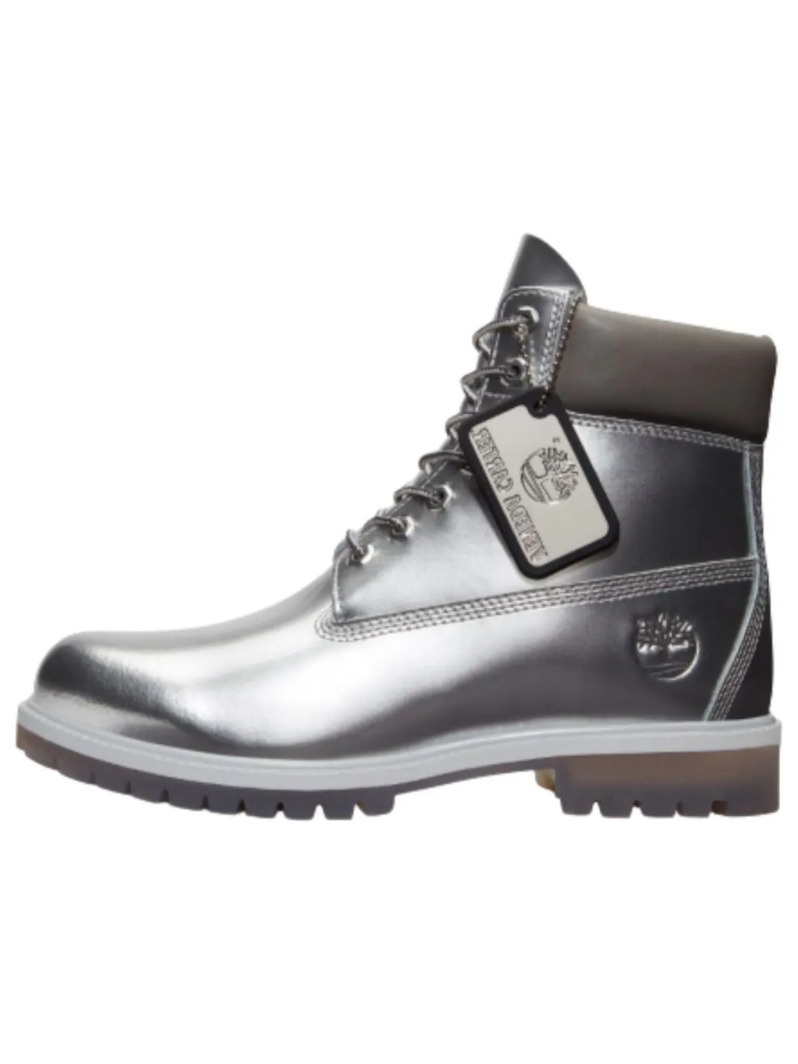 Ботинки Timberland x Veneda Carter 6 Inch Premium Boot 'Silver', кожаные, серебристые — изображение 1 из 4, серебряный
