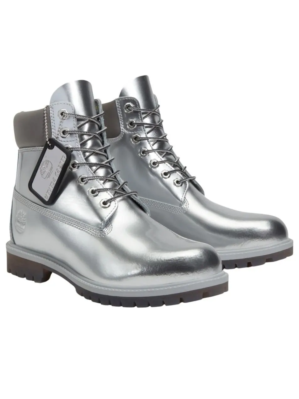 Ботинки Timberland x Veneda Carter 6 Inch Premium Boot 'Silver', кожаные, серебристые — изображение 2 из 4, серебряный