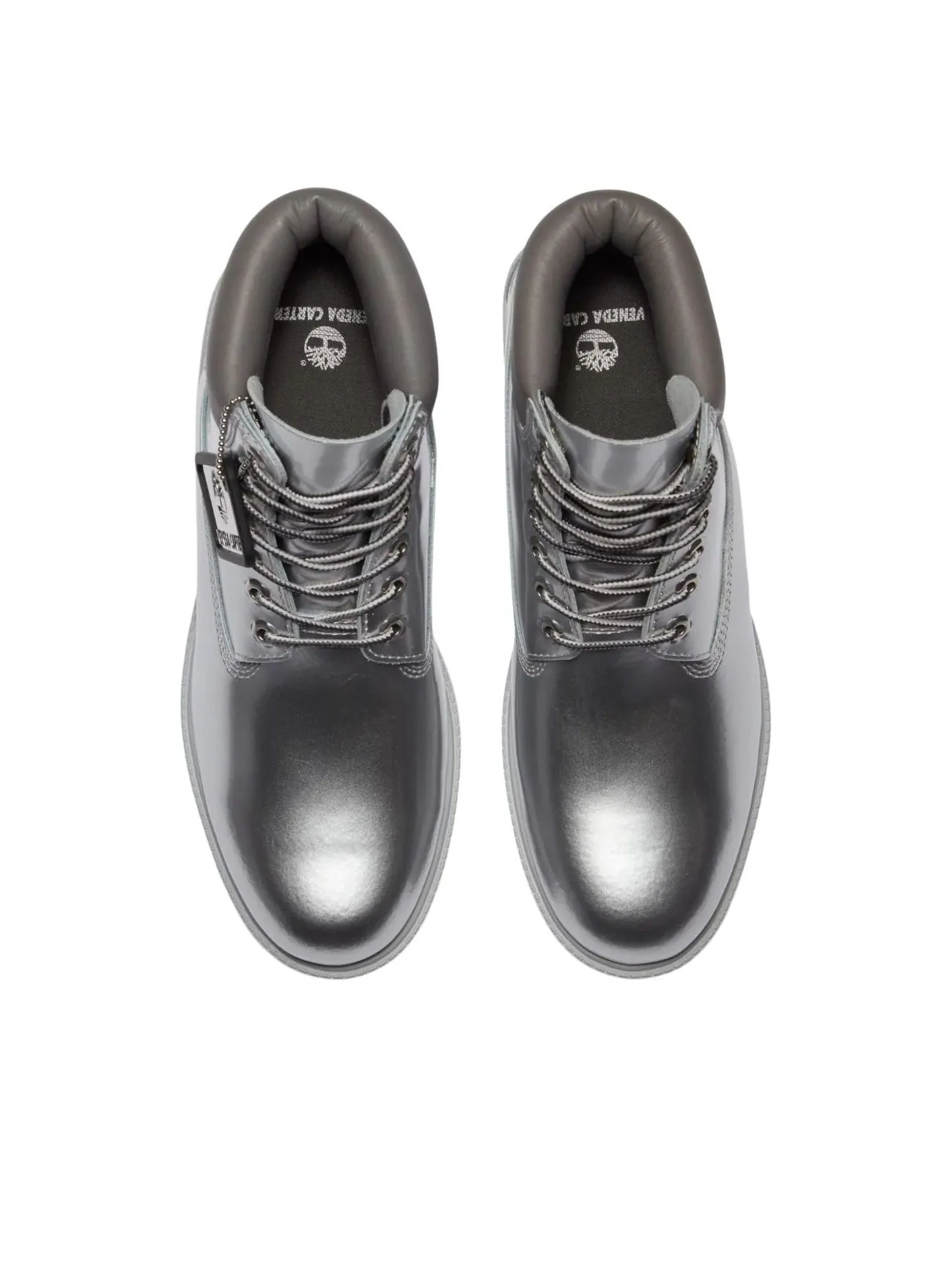 Ботинки Timberland x Veneda Carter 6 Inch Premium Boot 'Silver', кожаные, серебристые — изображение 3 из 4, серебряный