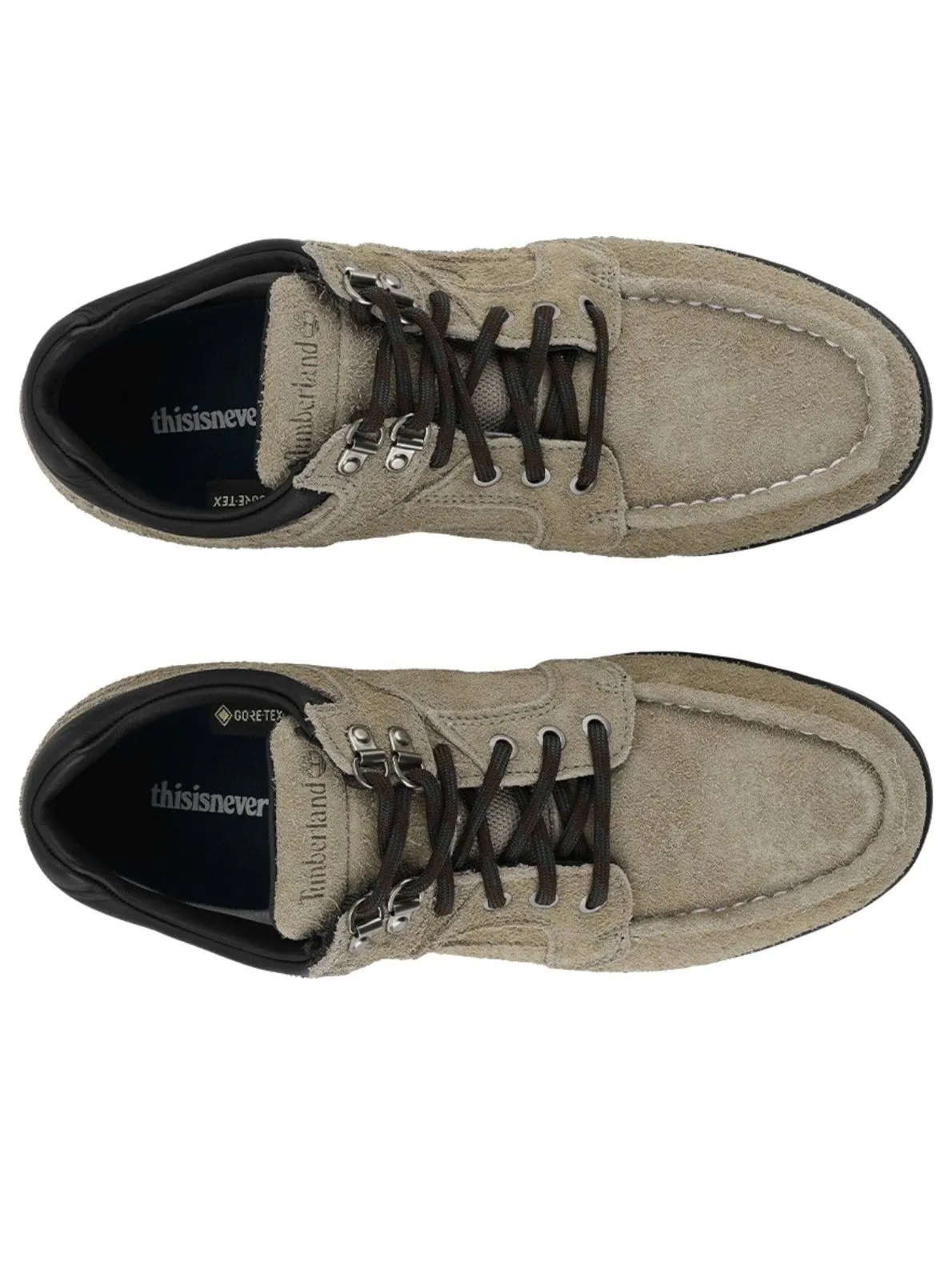 Ботинки Timberland x thisisneverthat Heritage Mid Gore-Tex Boot 'Light Beige' — изображение 4 из 6, светлый бежевый/черный