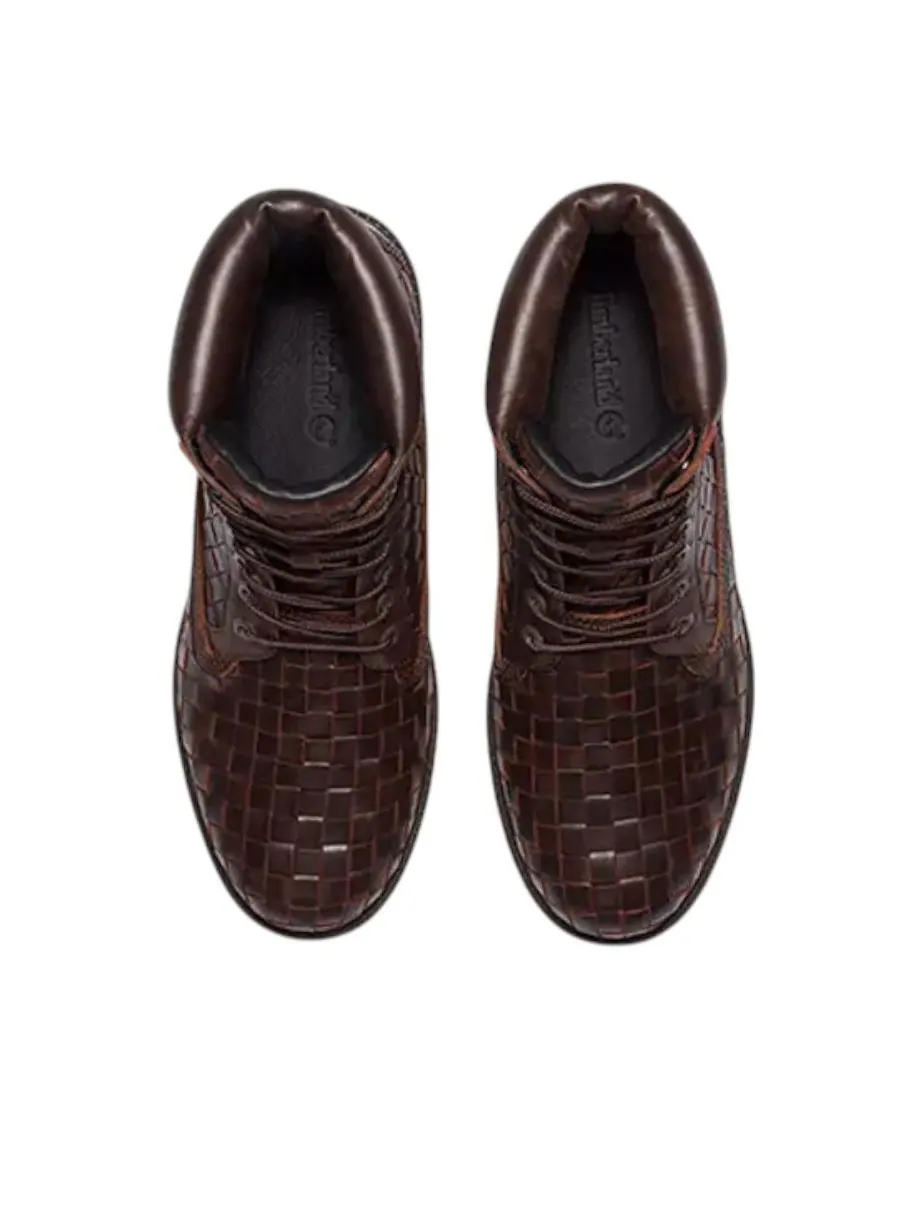 Кроссовки Timberland 6" Premium Boot 'Woven Dark Brown' — изображение 3 из 4, коричневый