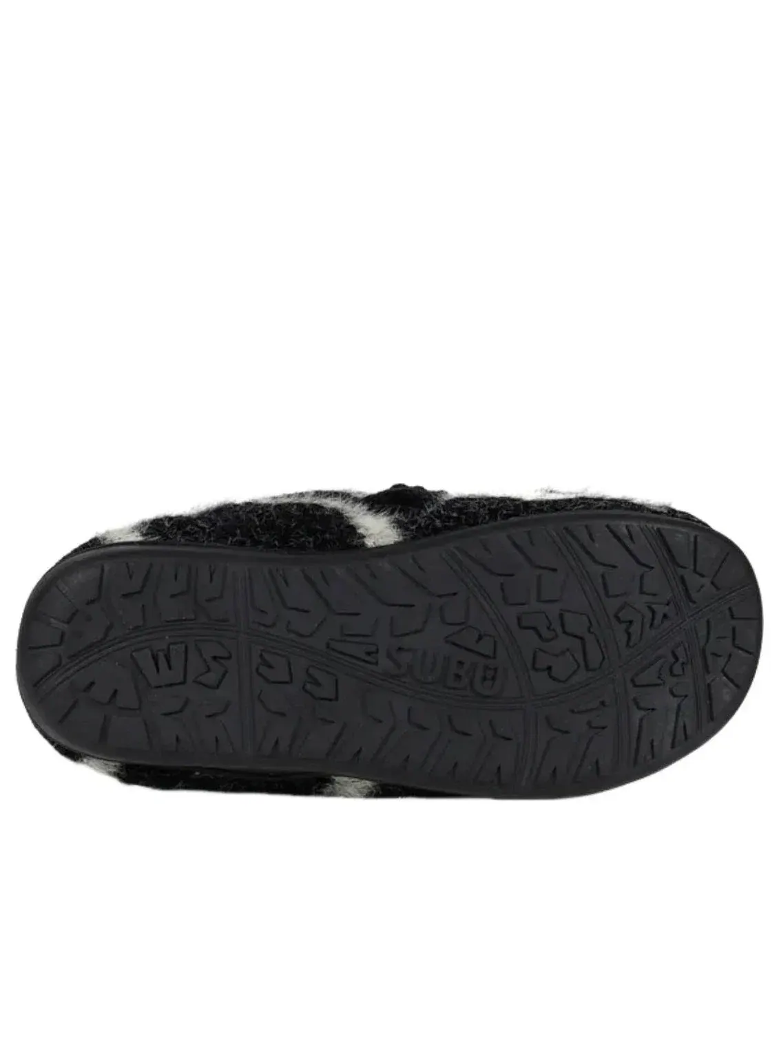Мужские тапочки с мехом и резиновой подошвой SUBU x Toga Knit Slip On TG-12 — изображение 5 из 5, черный