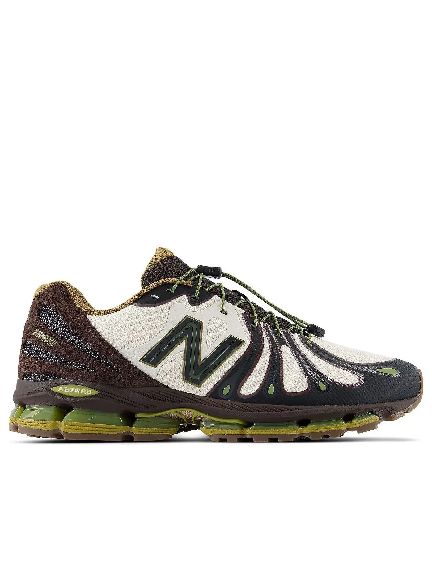 Мужские кроссовки с закрытой шнуровкой New Balance 1890 Linen Dark Brown — изображение 2 из 6, белый