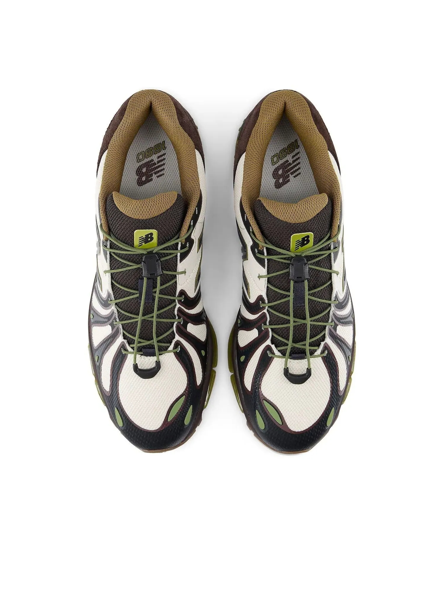 Мужские кроссовки с закрытой шнуровкой New Balance 1890 Linen Dark Brown — изображение 3 из 6, белый