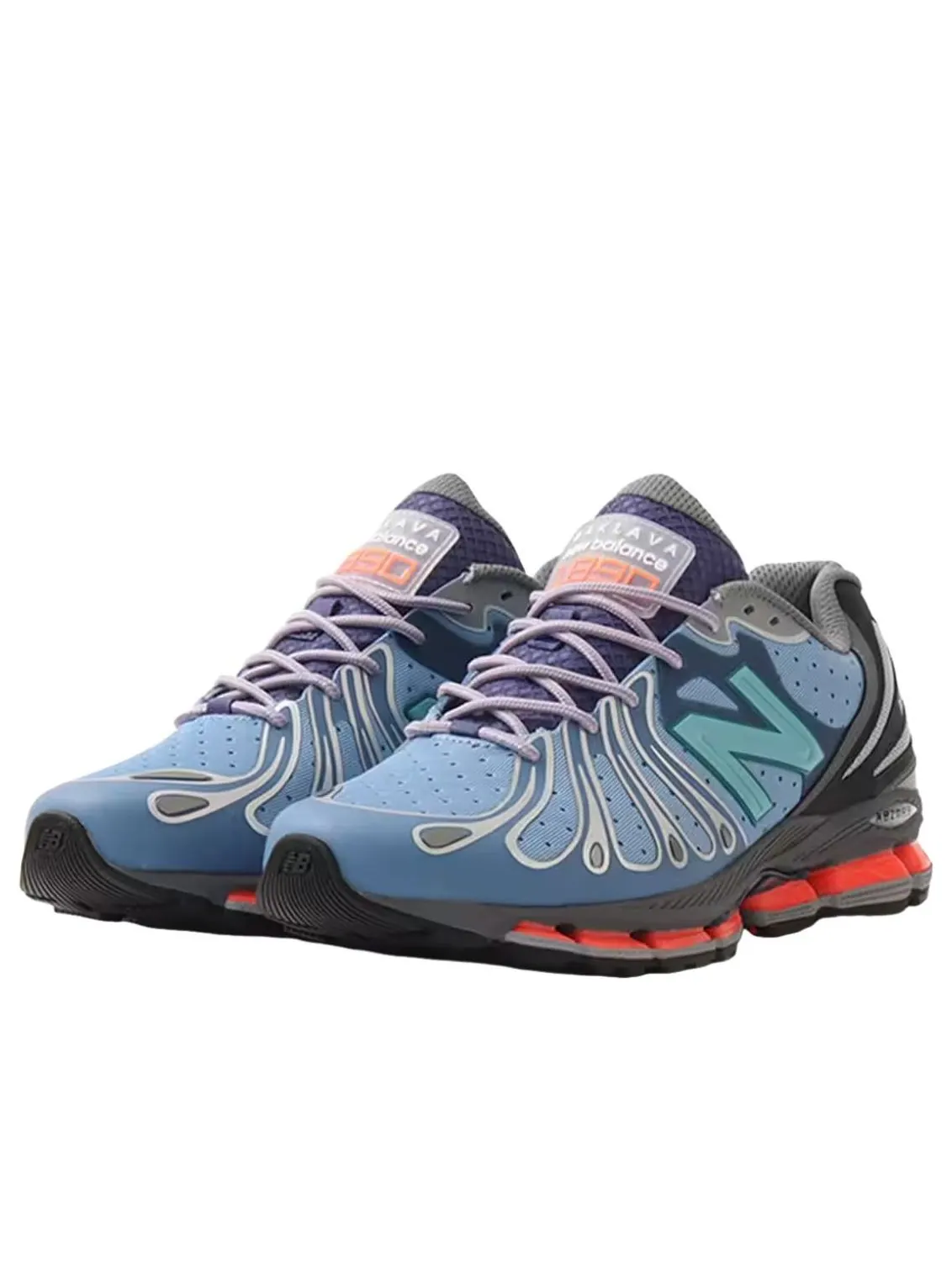 Кроссовки New Balance x Action Bronson 1890 'Cyborg Tears' — изображение 2 из 4, синий/серый